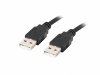 Lanberg Kabel USB-A M/M 2.0 1.0m Czarny